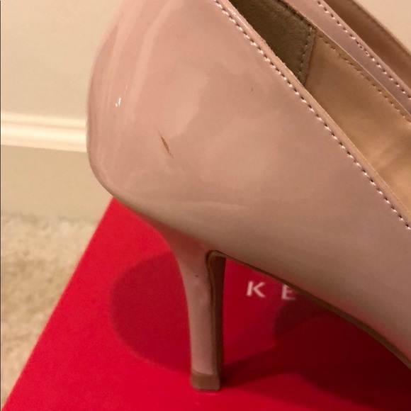 KELLY & KATIE: Nude Peep Toe Heels - Picture 3 of 8